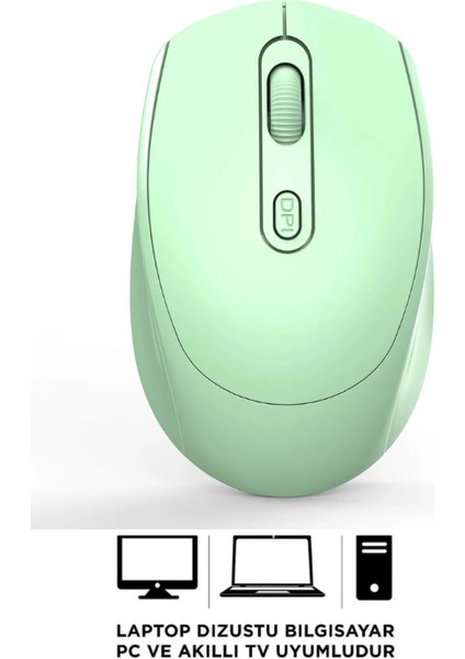 Kablosuz Mouse Zarif Tasarım Sessiz Click 2.4ghz Tüm Cihazlarla Uyumlu Optik Mouse