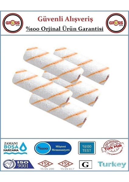 Parmak Boya Rulo Yedeği - 10CM - 5 Adet