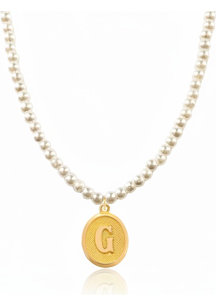 14 Ayar 0.45 Gram G Harfli Incili Kolye