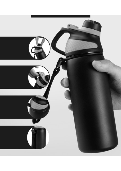 Inox Çelik Termos - 600 ml SUS304 Çelik Termos Profesyonel Pudra 722130 fırsatları
