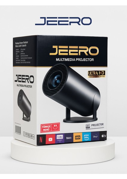 HY300PRO Multimedia Ultra Hd 1080 Pixel Android 12 Projeksiyon Cihazı (Türkçe Menü)