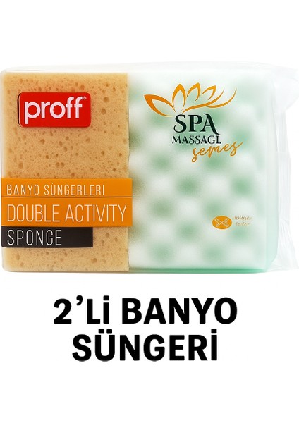 2'li Vücut Duş Masaj Süngeri Banyo Spa Süngeri Banyo Terapi Süngerleri fiyatları