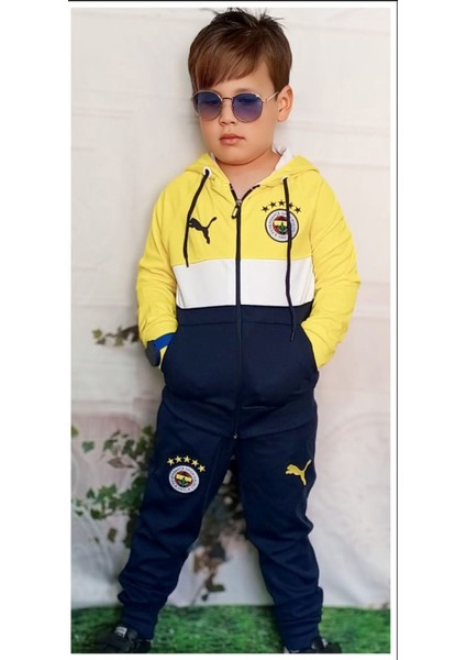 Çocuk Kapuşonlu Fermuarlı Taraftar Takım