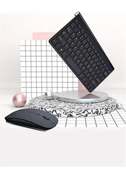 Kablosuz Klavye Mouse Seti Zarif Tasarım Kablosuz USB Türkçe Q Destekli Tasarım Klavye Mause fiyatları