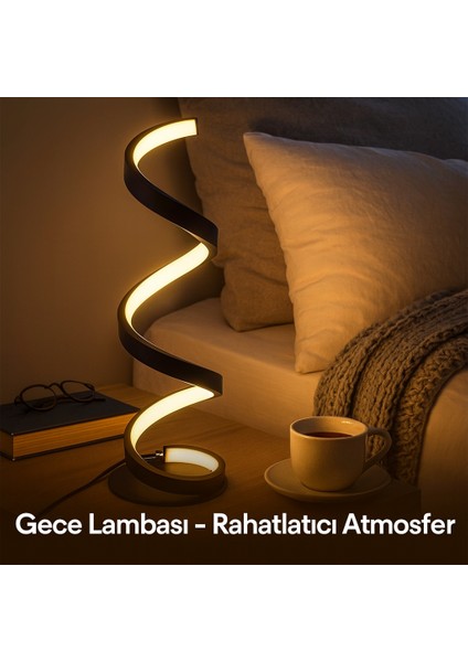 Modern Spiral LED Gece Lambası – Şık ve Dekoratif Tasarım fiyatları