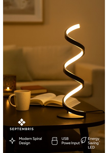 Modern Spiral LED Gece Lambası – Şık ve Dekoratif Tasarım modelleri