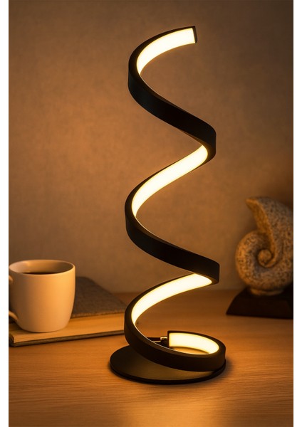 Modern Spiral LED Gece Lambası – Şık ve Dekoratif Tasarım indirimleri