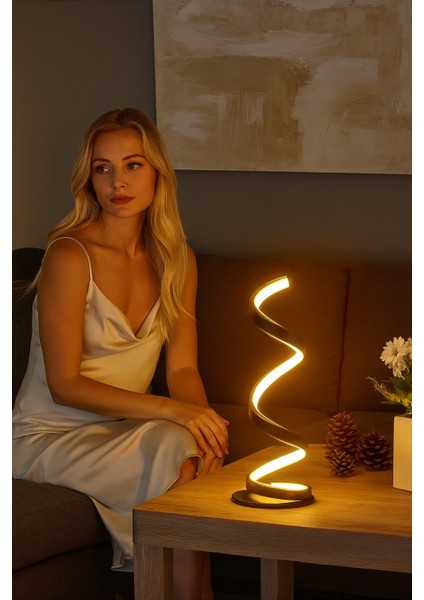 Modern Spiral LED Gece Lambası – Şık ve Dekoratif Tasarım