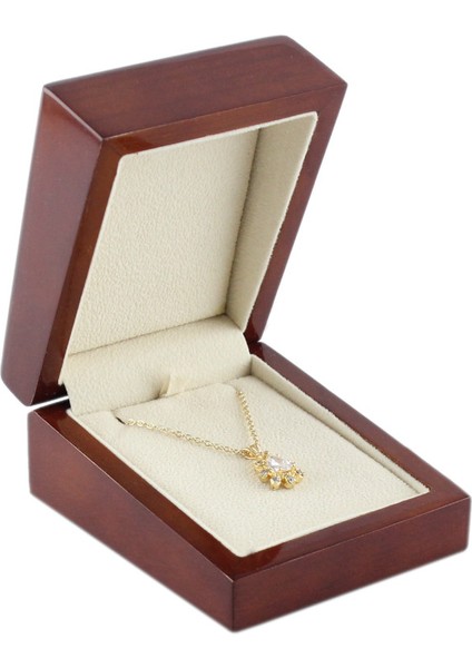 Ahşap Kolye Kutusu -Ceviz