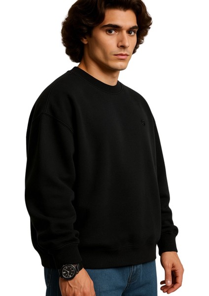 Erkek Büyük Beden 122 KILO-158 Kilo Arası Için Uygun Geniş Kalıp Bisiklet Yaka Pamuklu Selanik Kazak modelleri