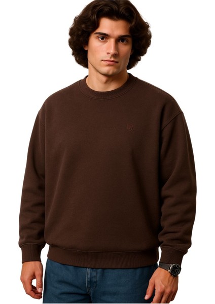 Erkek Büyük Beden 122 KILO-158 Kilo Arası Için Uygun Geniş Kalıp Bisiklet Yaka Pamuklu Selanik Kazak