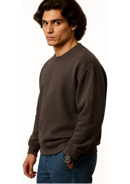 Erkek Büyük Beden 122 KILO-158 Kilo Arası Için Uygun Geniş Kalıp Bisiklet Yaka Pamuklu Selanik Kazak modelleri