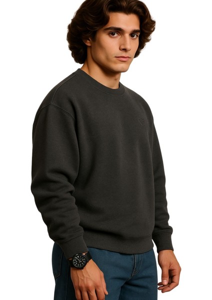 Erkek Büyük Beden 122 KILO-158 Kilo Arası Için Uygun Geniş Kalıp Bisiklet Yaka Pamuklu Selanik Kazak fiyatları