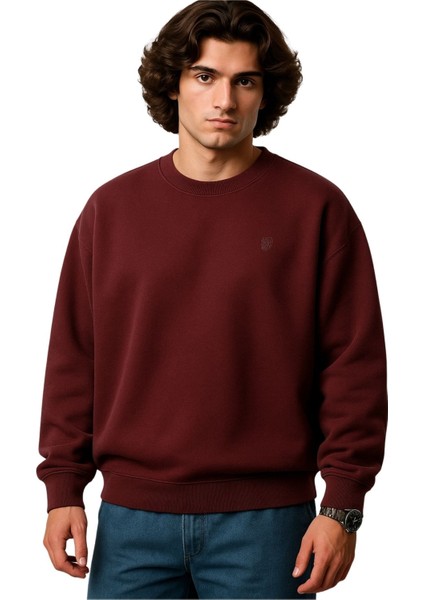 Erkek Büyük Beden 122 KILO-158 Kilo Arası Için Uygun Geniş Kalıp Bisiklet Yaka Pamuklu Selanik Kazak