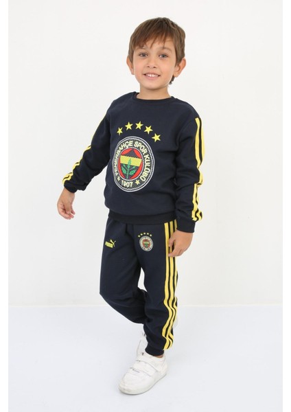 Bisiklet Yaka Unisex Baskılı Taraftar Takım Çocuk