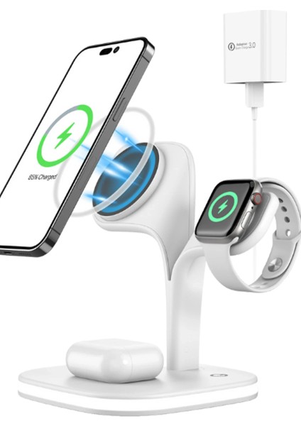 Ds-Derin Newface YM-UD22 Kablosuz Şarj Masaüstü Set - Beyaz