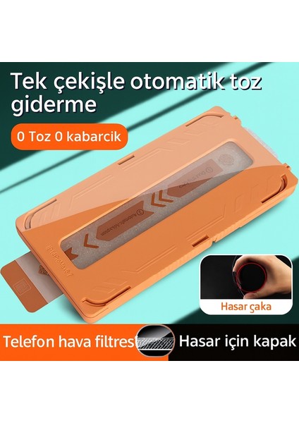 iPhone 17 Pro Max Hayalet Kendinden Aparatlı 9h Kırılmaz Cam Ekran Koruyucu – Ultra Şeffaf, Toz ve Kabarcık Önleyici