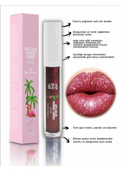 Cherry Lip Gloss Dudak Pigment Vişne Dudaklar 8 ml modelleri