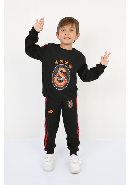 Bisiklet Yaka Unisex Baskılı Taraftar Takım Çocuk