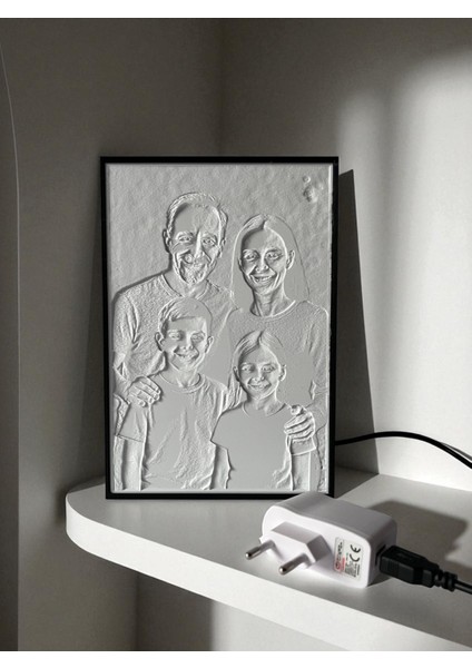 Lumobox – Kişiye Özel LED Işıklı 3D Lithophane Fotoğraf Kutusu | Dekoratif Hediyelik Gece Lambası