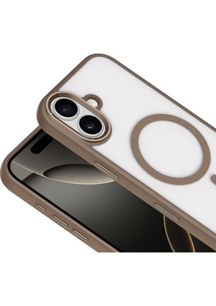 iPhone 17 Kılıf Wireless Şarj Özellikli Krom M-Safe Silikon Kılıf modelleri