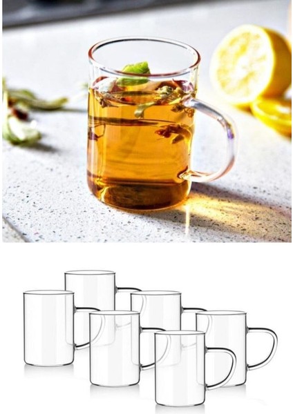 6'lı Termisil Isıya Dayanıklı Cam Bardak 200 ml