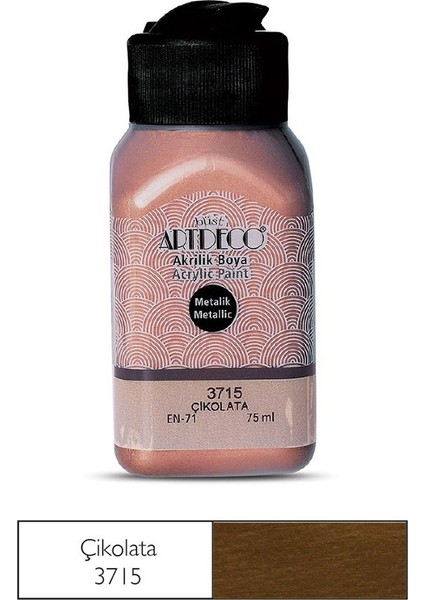 071I-3715 Metalik Akrilik Boya 75ML Ç.kahve