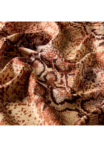 Kızıl Bakır Piton Desenli Ipek Şal modelleri