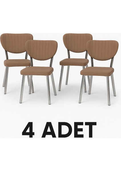Yafes Masa Sandalye 4'lü Elma Sandalye Mutfak Sandalye