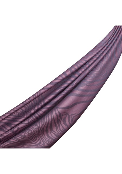 Gülkurusu Zebra Desenli Pamuk Ipek Şal