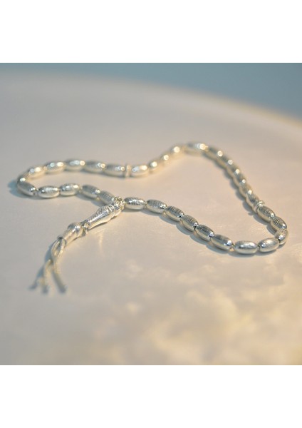 Ithal Kumlu Oval Gümüş Tesbih 5mm fırsatları