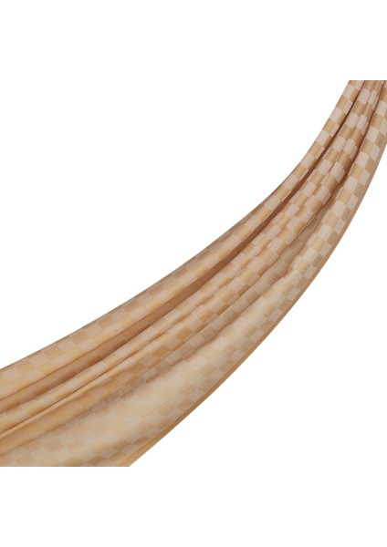 Gold Dama Desenli Pamuk Ipek Şal