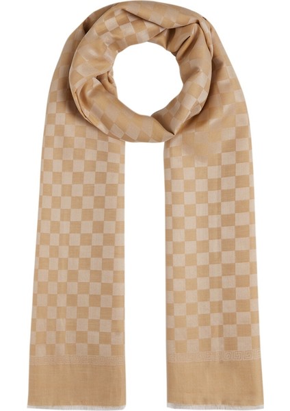 Gold Dama Desenli Pamuk Ipek Şal fiyatları