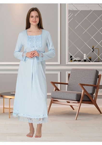 Dvina Effortt Lohusa Gecelik Mavi - 3043