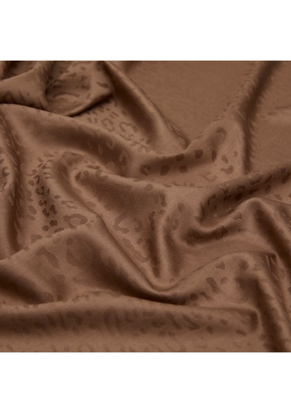 Leopar Jakar Desenli Ipek Şal