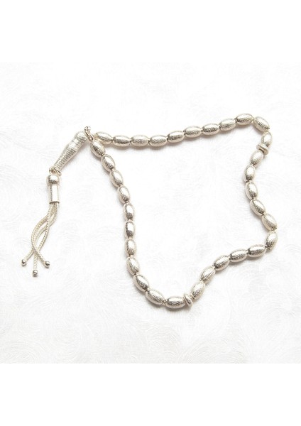 Kumlu Oval Gümüş Tesbih 5mm fiyatları