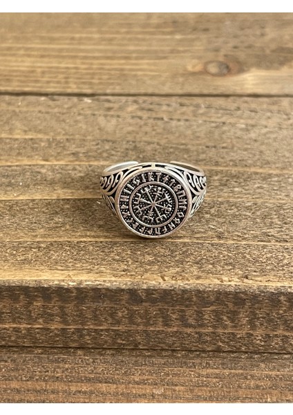 925 Ayar Gümüş Kaplama Ayarlanabilir Ölçü Antik Model Yüzük