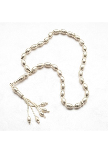 Kumlu Oval Gümüş Tesbih 7mm fiyatları