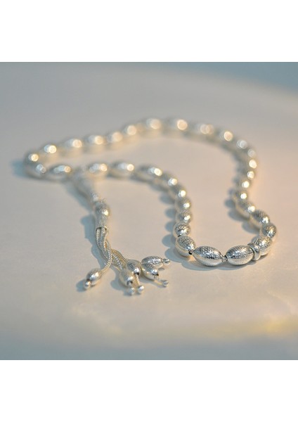 Kumlu Oval Gümüş Tesbih 7mm indirimleri