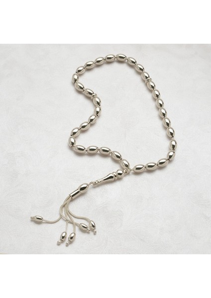Düz Oval Gümüş Tesbih 7mm fırsatları