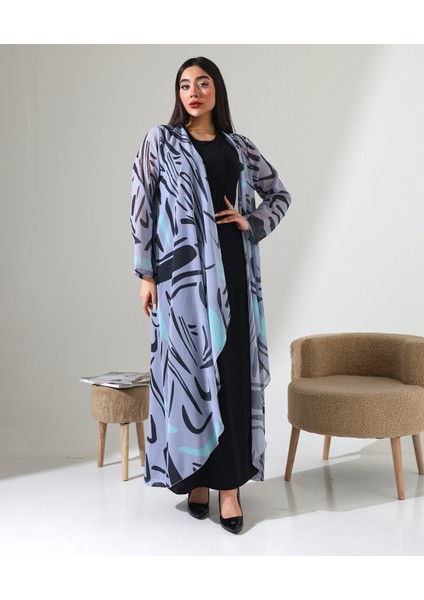 Büyük Beden Şal Yaka Desenli Şifon Hırka indirimleri