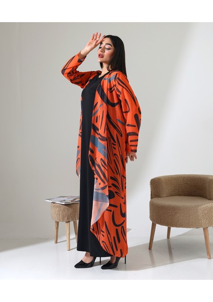 Büyük Beden Şal Yaka Desenli Şifon Hırka indirimleri