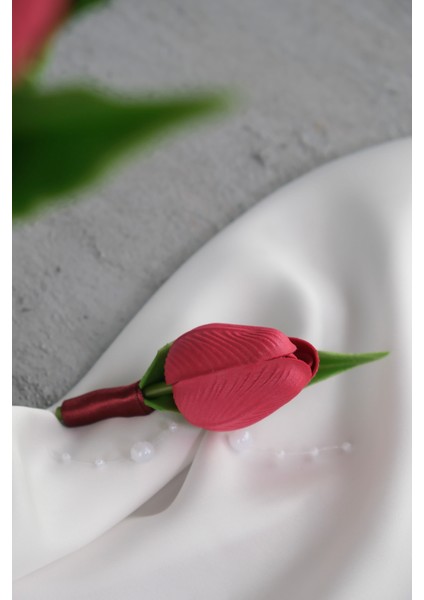 Incili Islak Lale Gelin Buketi