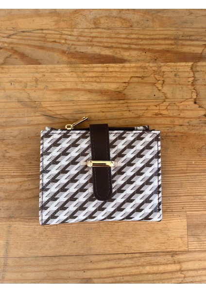 Örgü Desenli Fermuarlı Kartlık Cüzdan