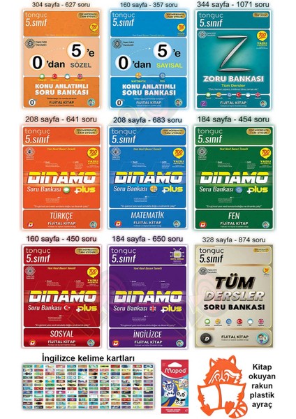 5. Sınıf 0'dan 5'e Konu Anlatımlı Dinamo Zoru Soru Bankası Seti
