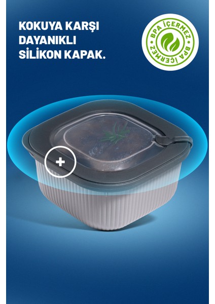 3'lü Mikrodalga ve Difrize Uygun Premium Özel Kapaklı Saklama Kabı Seti indirimleri