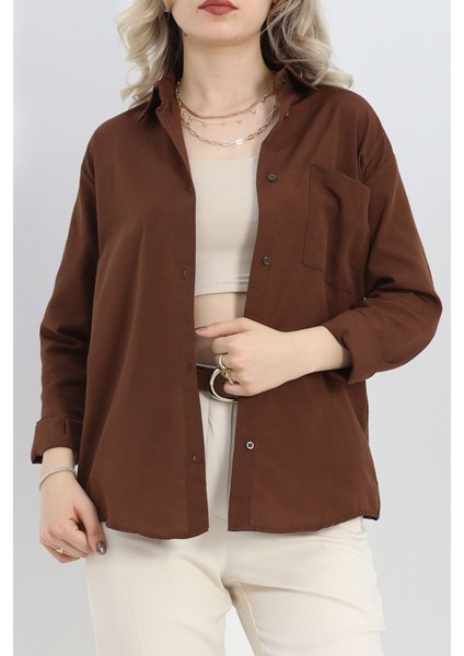 Tek Cepli Terikoton Gömlek Kahve - 20672.1874. fiyatları