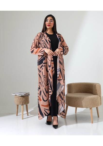 Büyük Beden Şal Yaka Desenli Şifon Hırka fiyatları