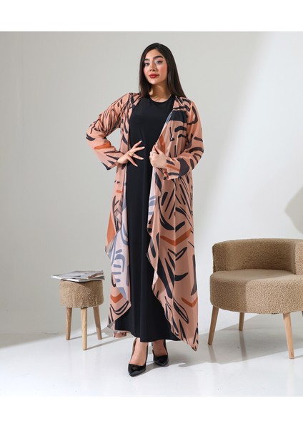 Büyük Beden Şal Yaka Desenli Şifon Hırka indirimleri