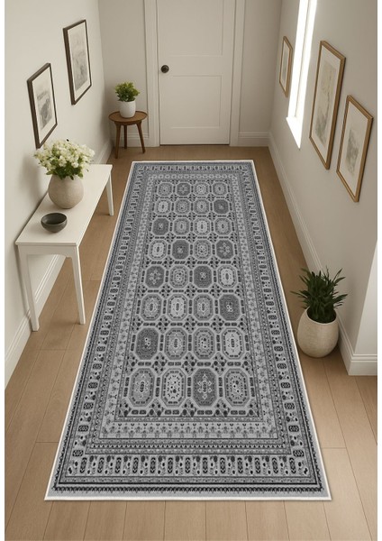 Gri Dijital Baskı Salon Halısı Kaymaz Tabanlı Yıkanabilir Halı Yolluk fiyatları
